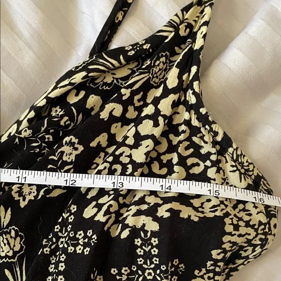 Free People slip dress Forever Fields Black Floral read size intimately free - Picture 10 of 13